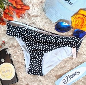 NWT Victorias Secret Bikini Bottom black polka dot
